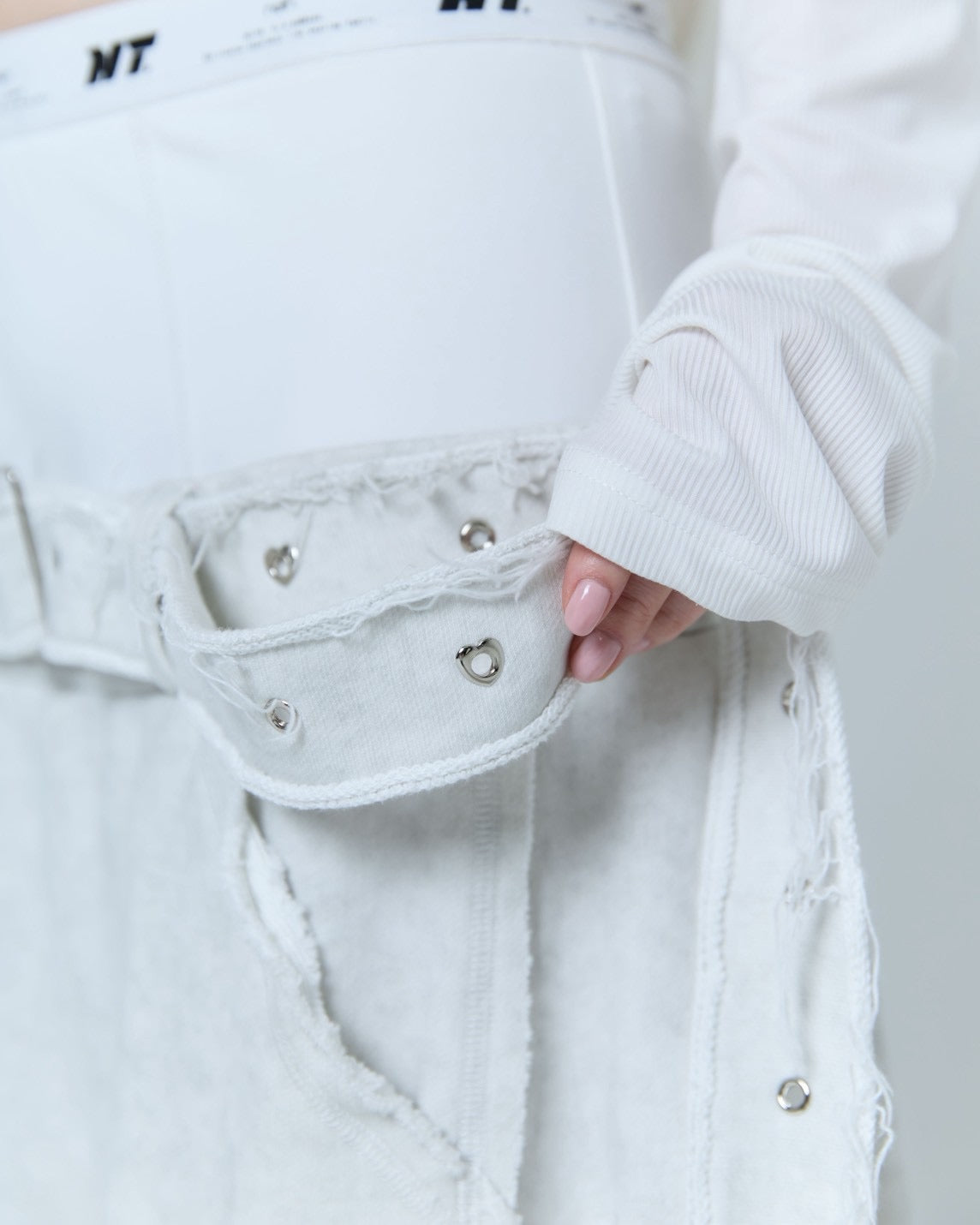 Boxer Destroyed Sweat Pants (Powder Gray)