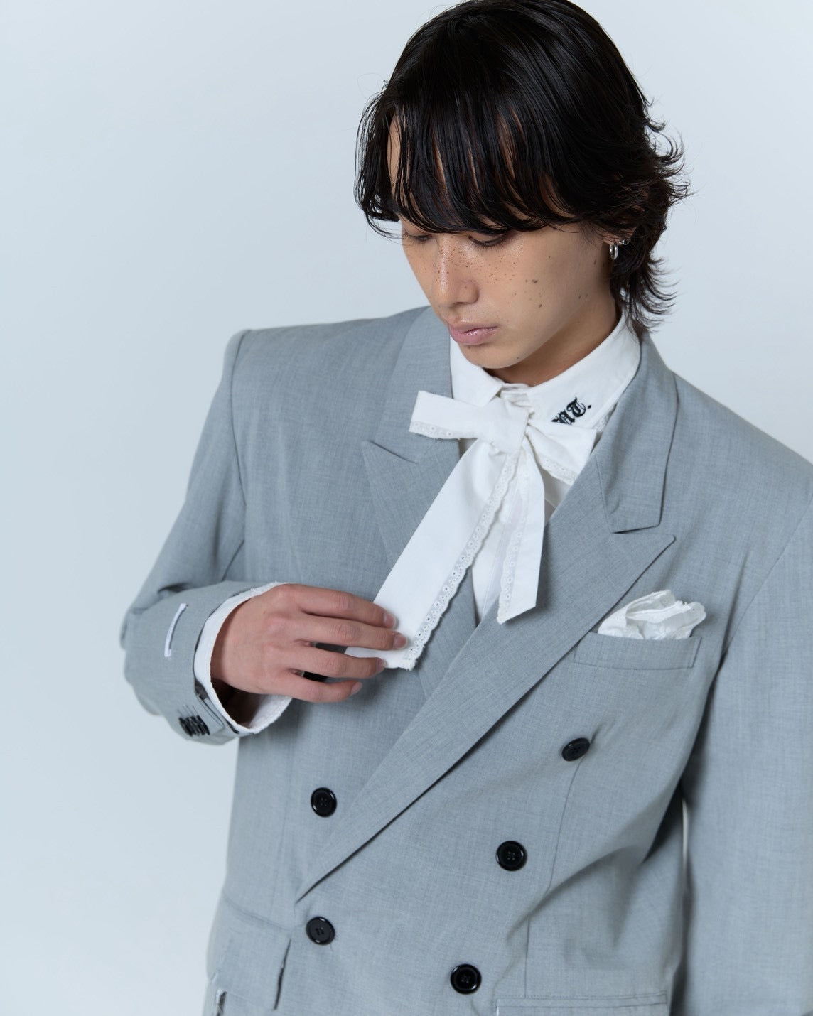 Handkerchief Tied Shirt (Blue) – neith.onlinestore