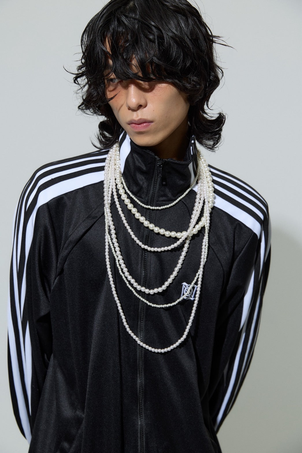 Angled Shape Track Jacket(Black)
