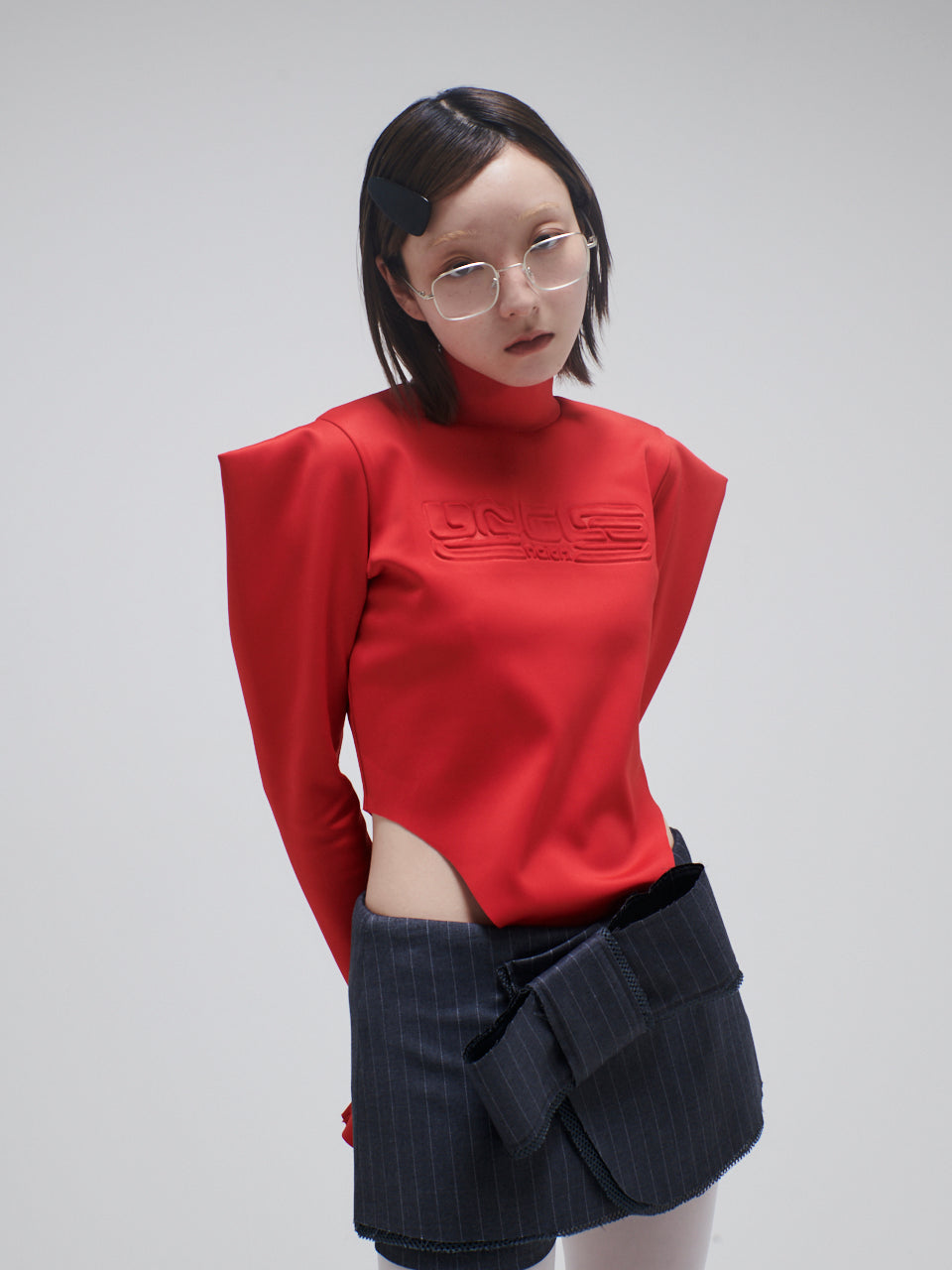 Horn Sleeve Top(Red)