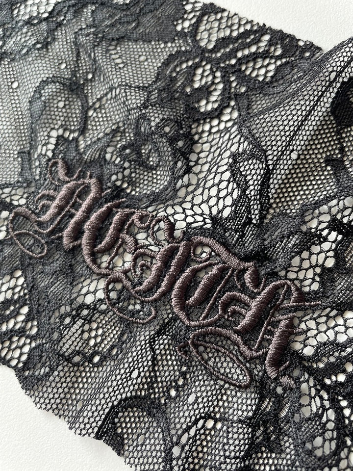 Lace Calligraphy Tights(Black)