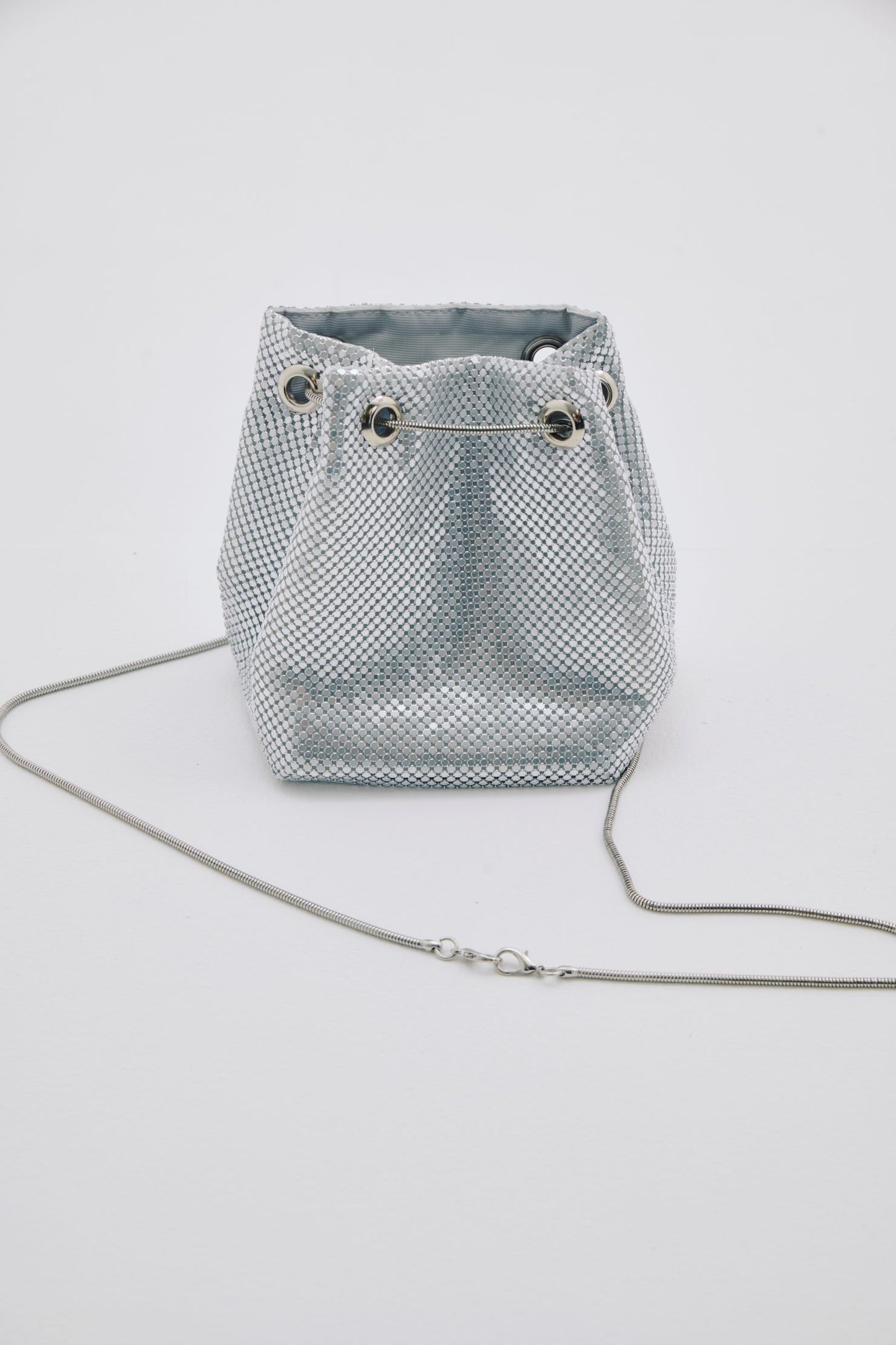 Metal Drawstring Bag(Silver)