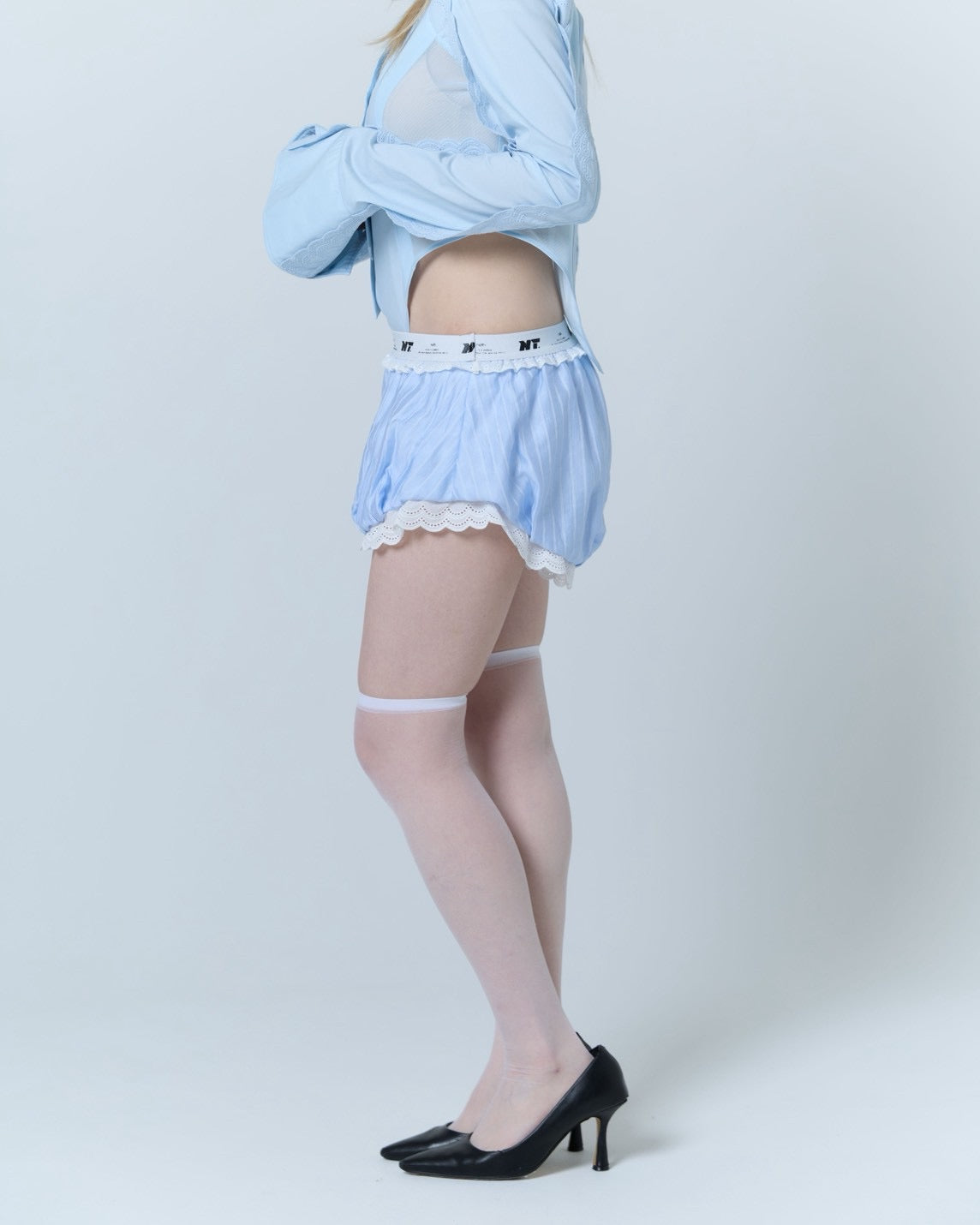 Cotton Lace Drawers (Blue)