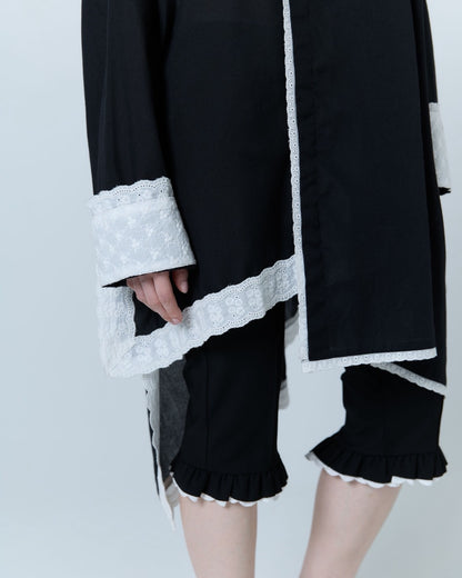 Handkerchief Shirt Dress (Black)