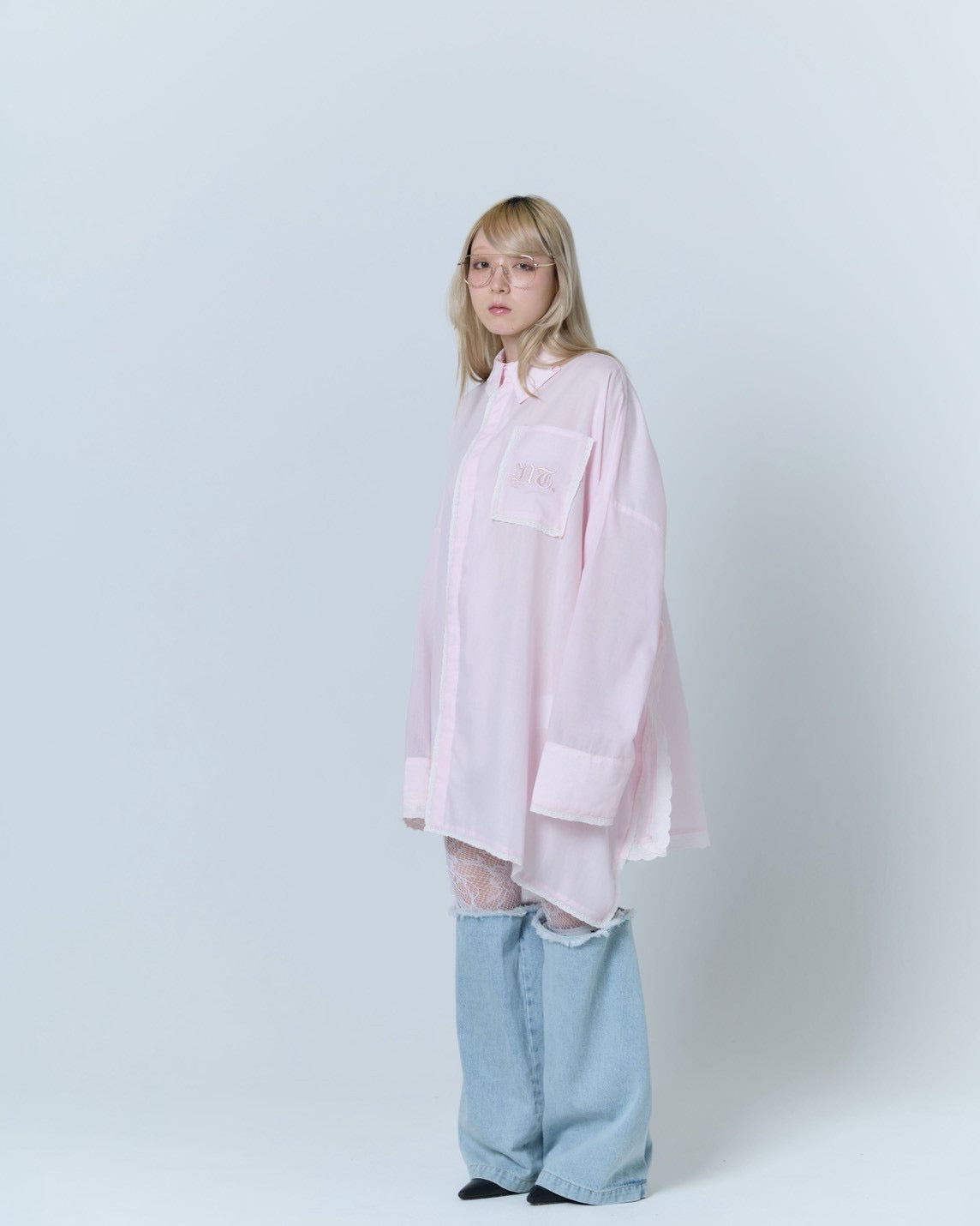 Handkerchief Shirt Dress (Pink)