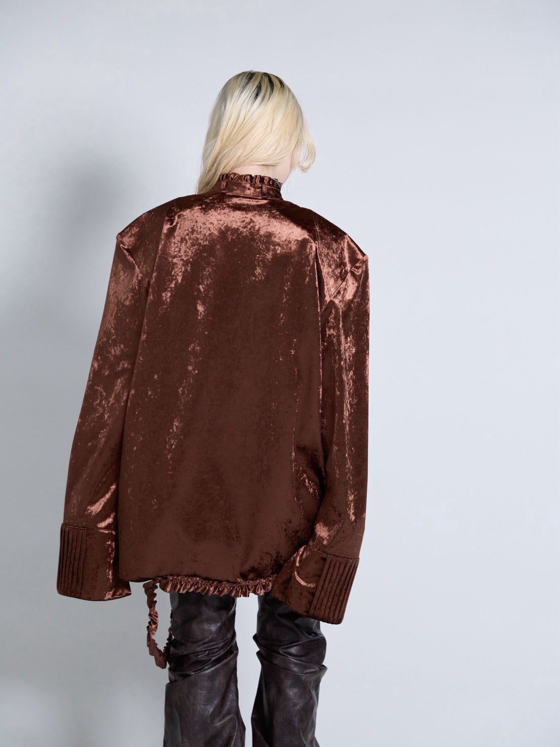 【9月下旬】Velvet Shirt(Brown)