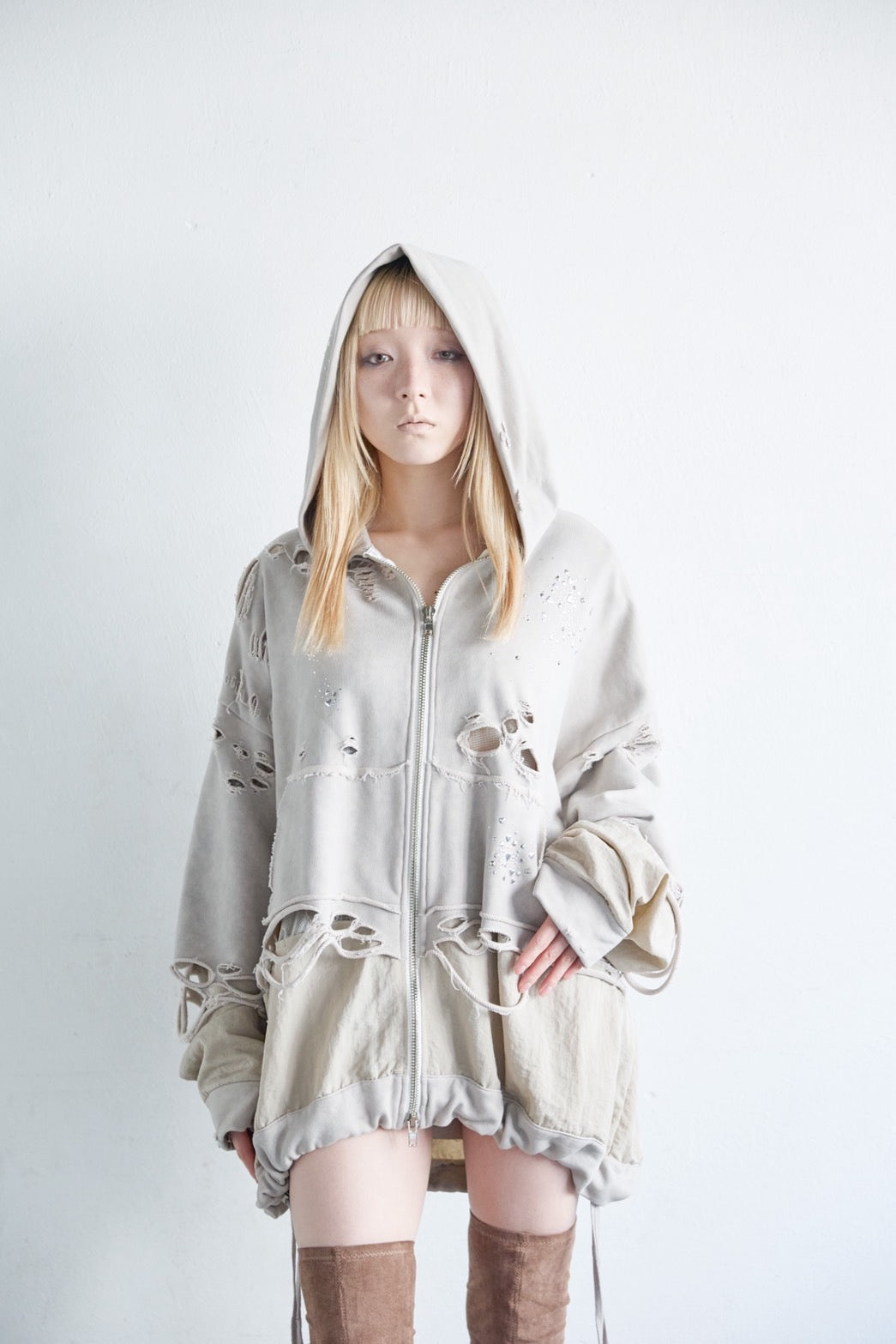 Meteor Crush Hoodie(Beige)