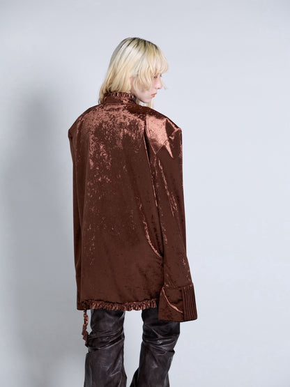 【9月下旬】Velvet Shirt(Brown)