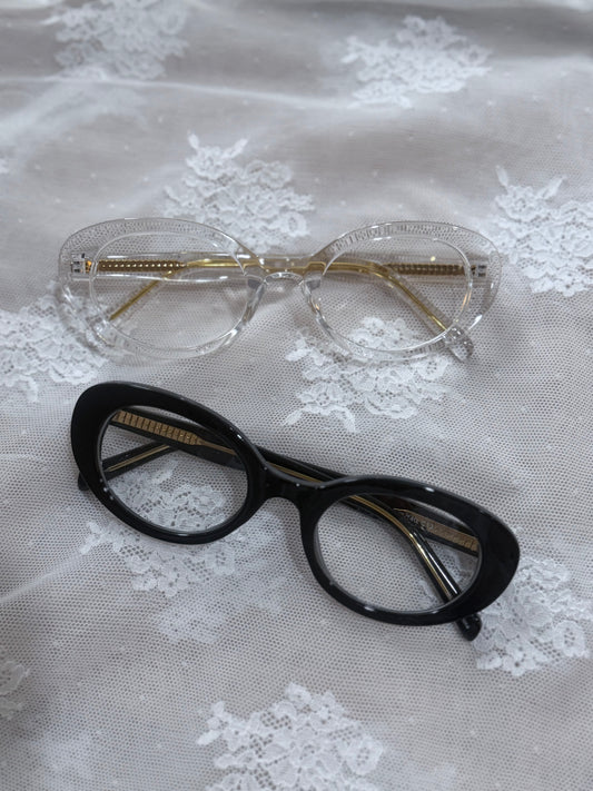Thick Oval Frame Glasses