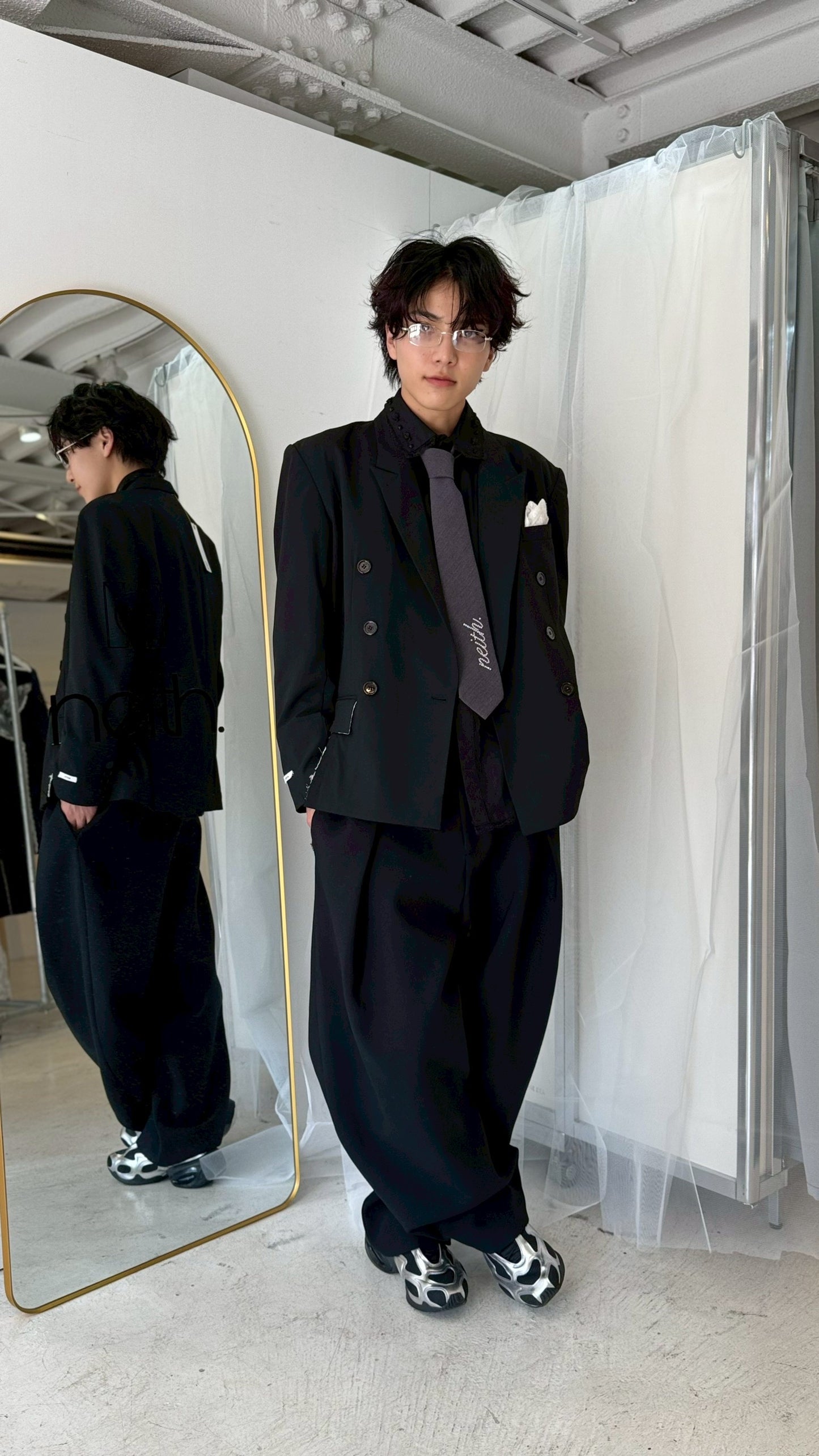 Destroyed Pocket Chief Jacket (Black）