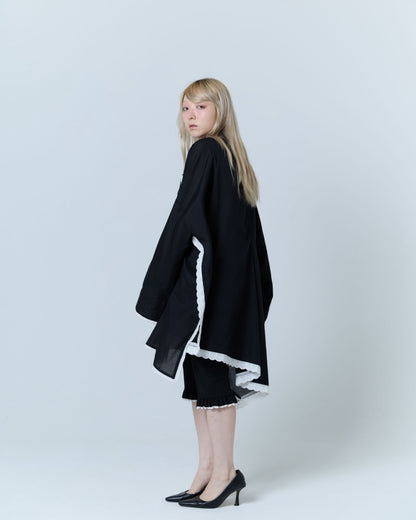 Handkerchief Shirt Dress (Black)