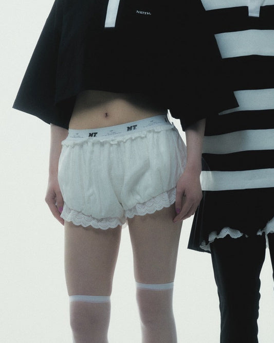 【4月下旬】Cotton Lace Drawers (White）