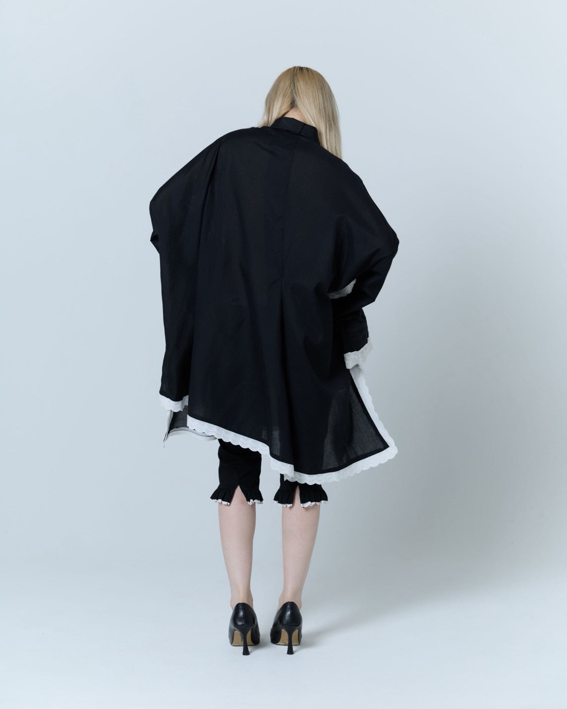 Handkerchief Shirt Dress (Black)