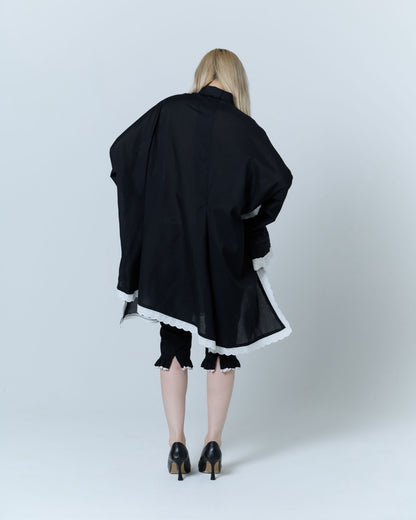 Handkerchief Shirt Dress (Black)