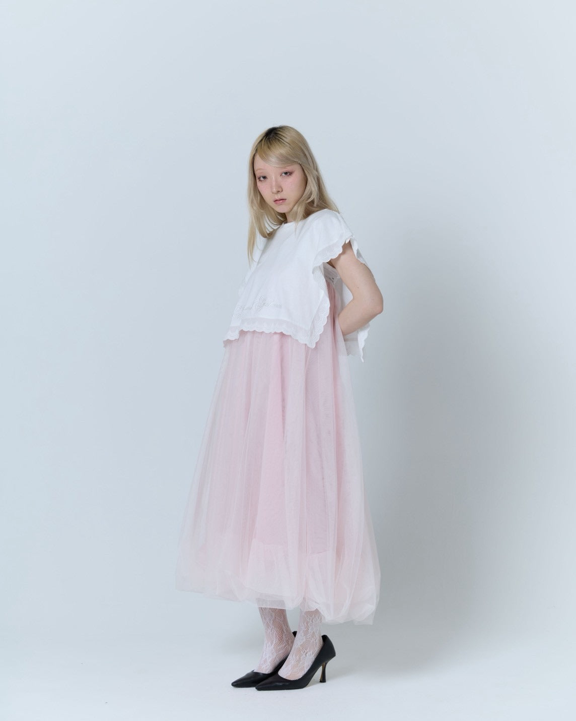 Tulle Bare Dress(Pink)