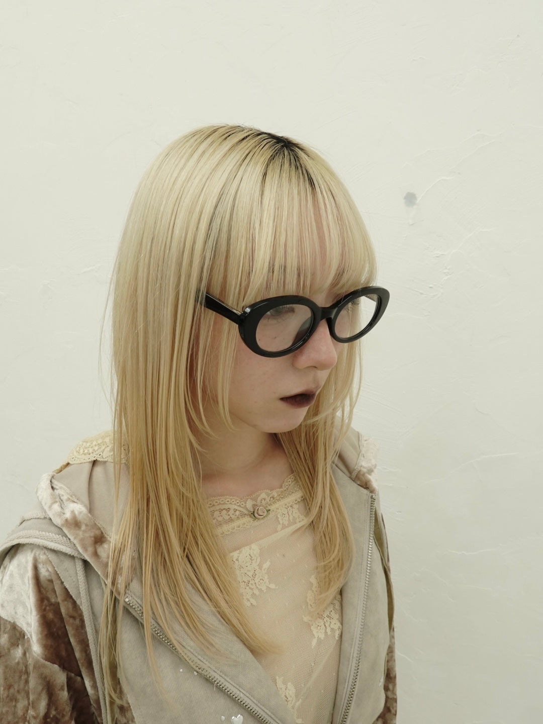 Thick Oval Frame Glasses