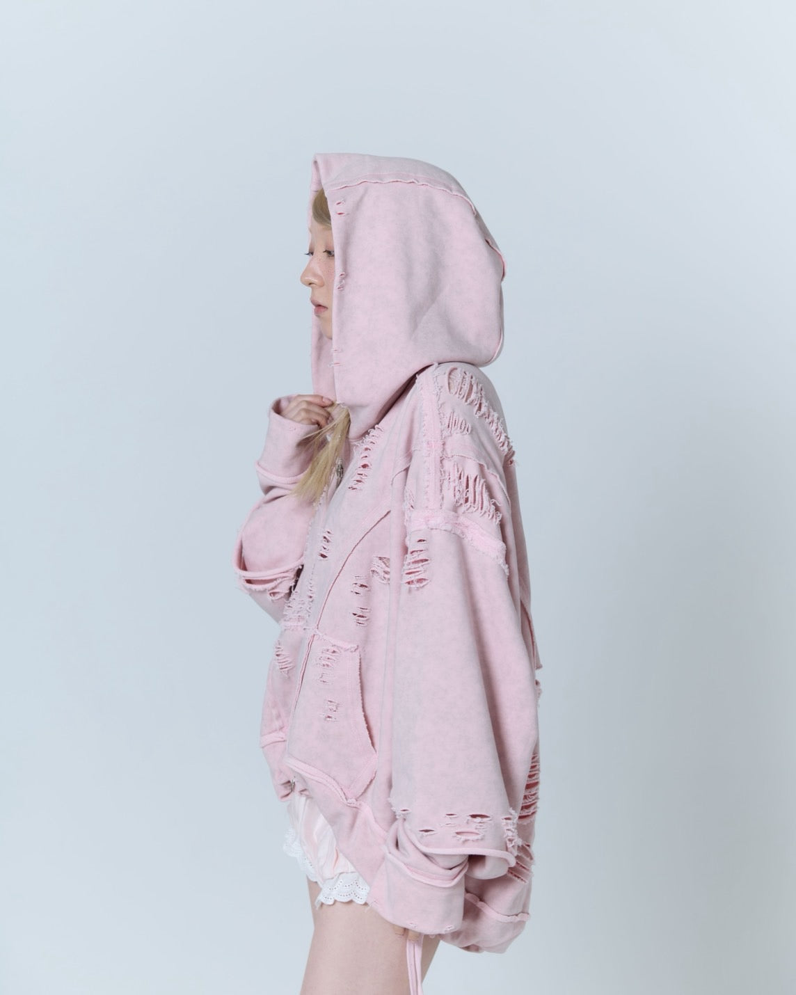 Destroyed Crush Hoodie (Pink)
