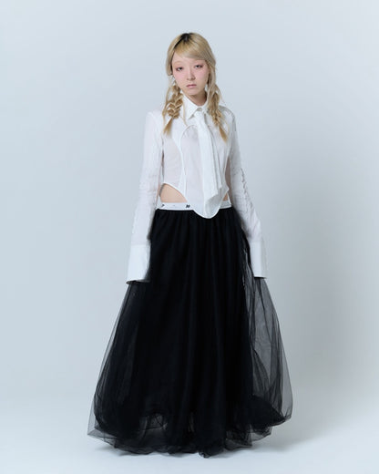 Tulle Bare Dress(Black)