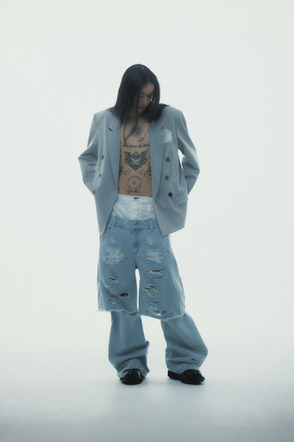 Destroyed Pocket Chief Jacket (Gray)