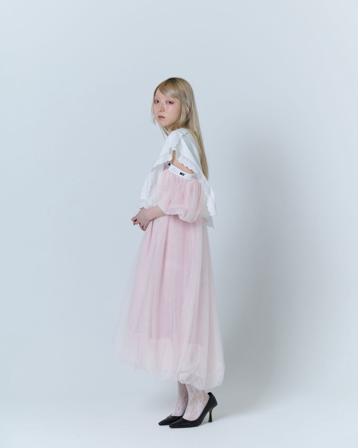Tulle Bare Dress(Pink)