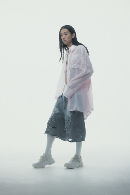 Destroyed Denim and Leg cover (Gray)