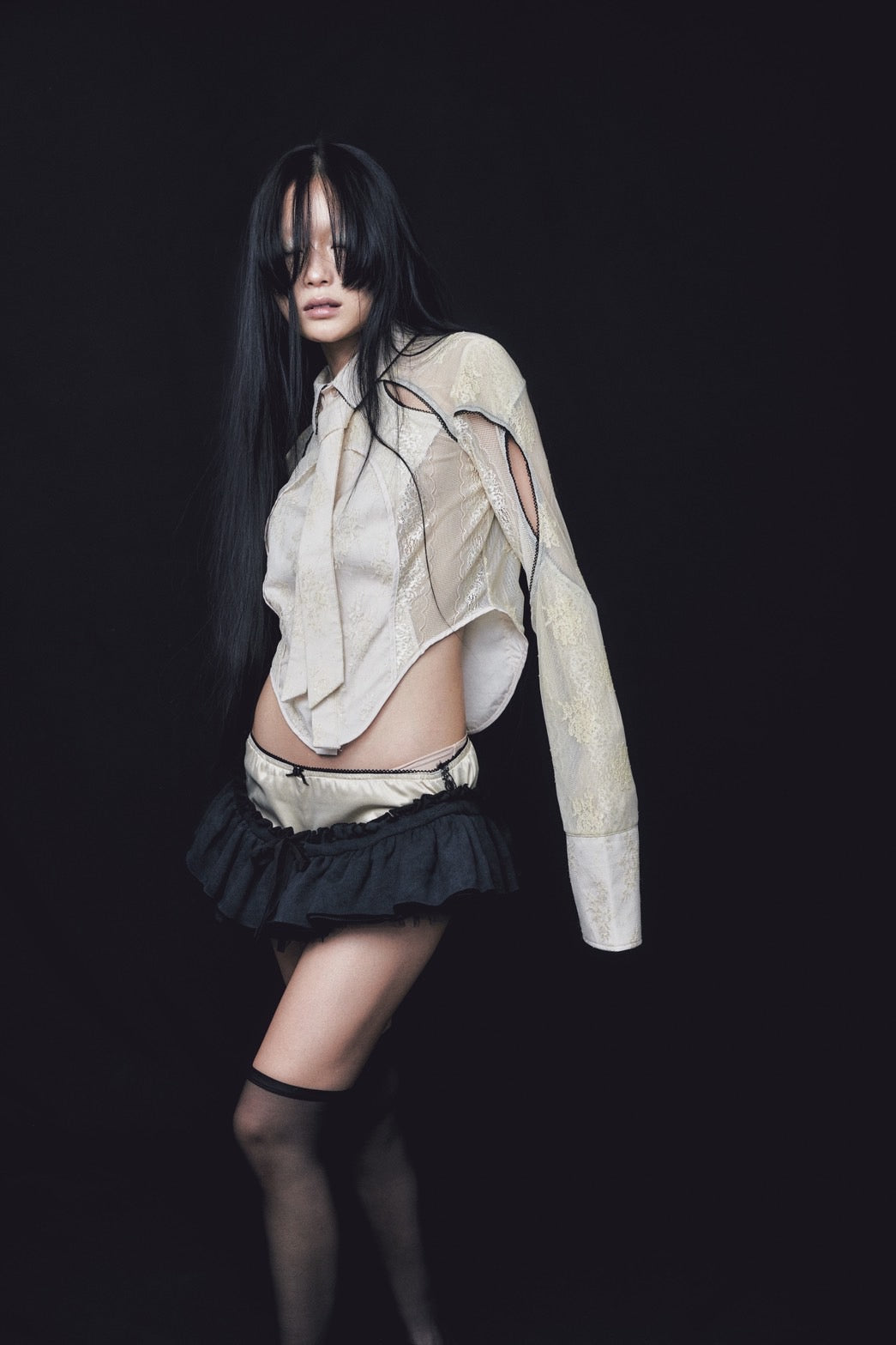Classic Lace Shirt(Beige)