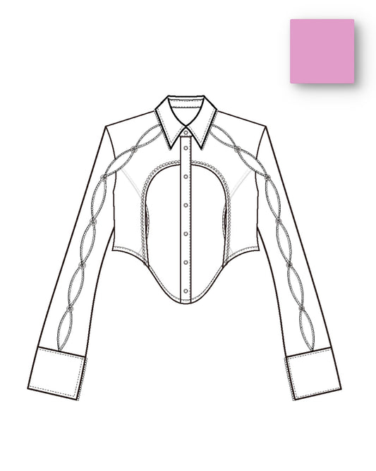 【8月末】Pierced Lingerie Shirt(Pink)