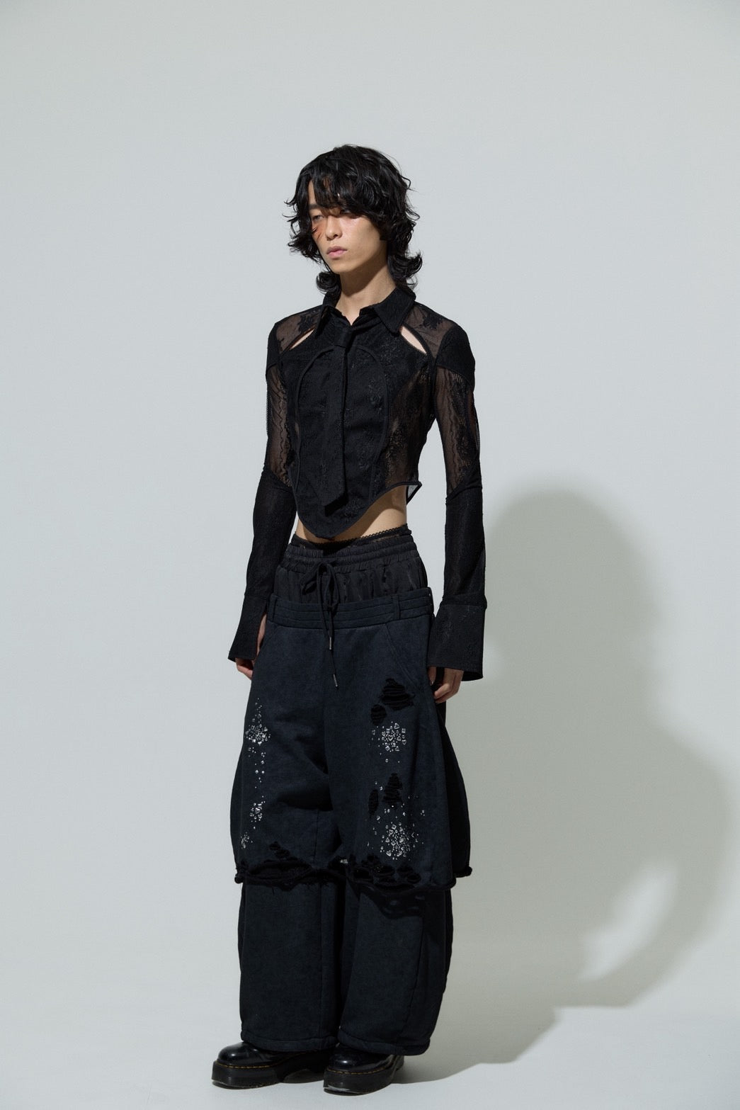 Classic Lace Shirt(Black)