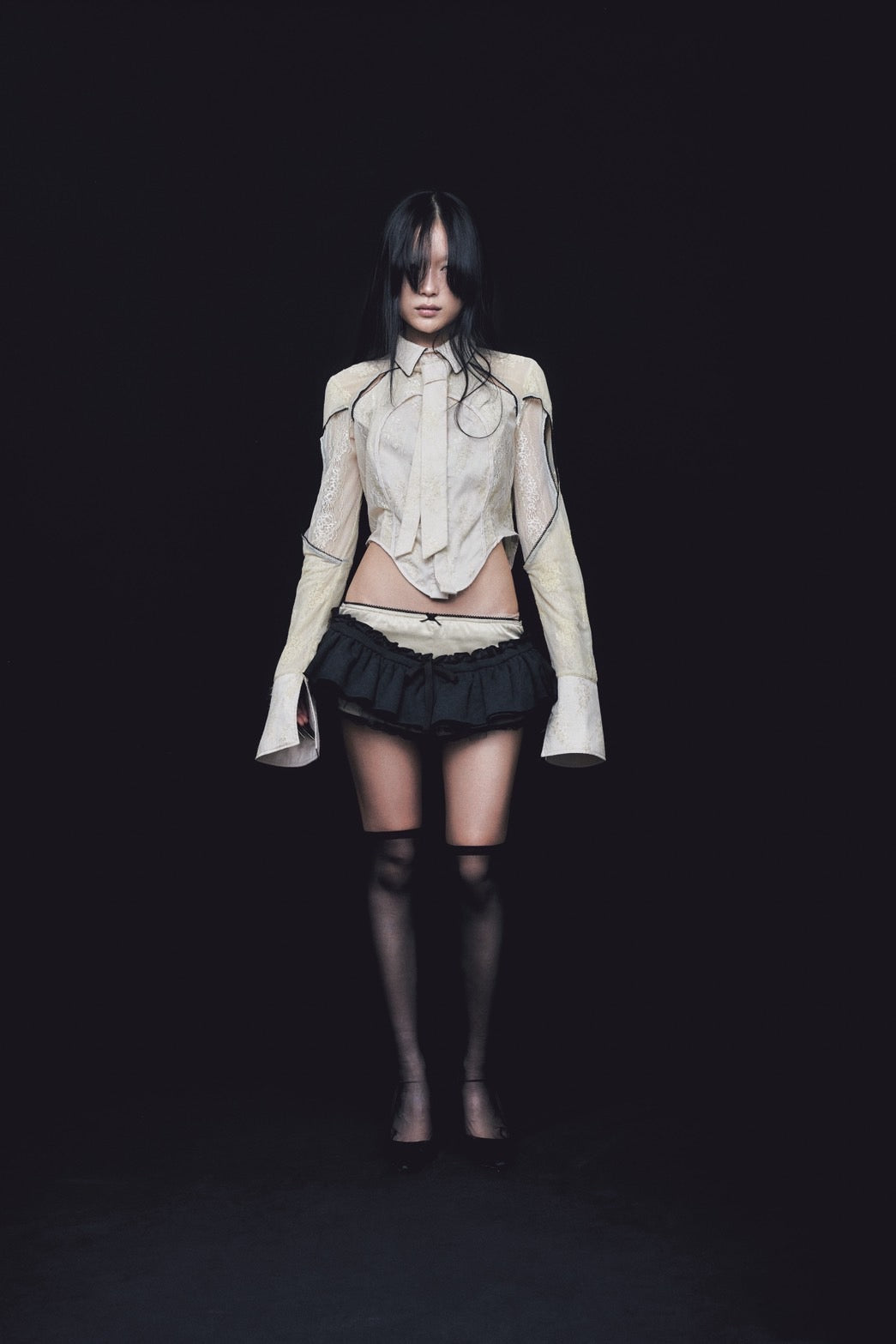 Classic Lace Shirt(Beige)