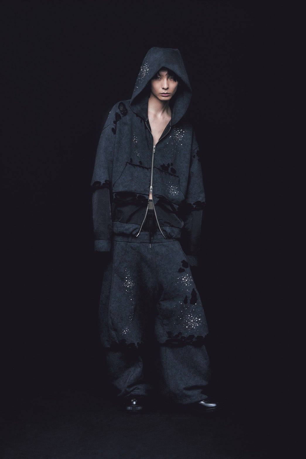 Meteor Low-rise Sweat Pants(Black)