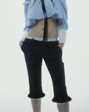 Layered Sabrina Pants (Black)
