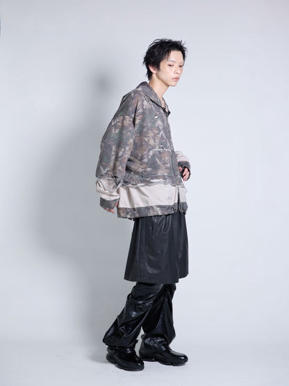 Curve Leather Leg Cover(Black)