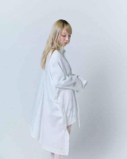 Handkerchief Shirt Dress (White)