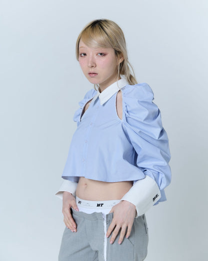 Cleric Flare Shirt (Blue)