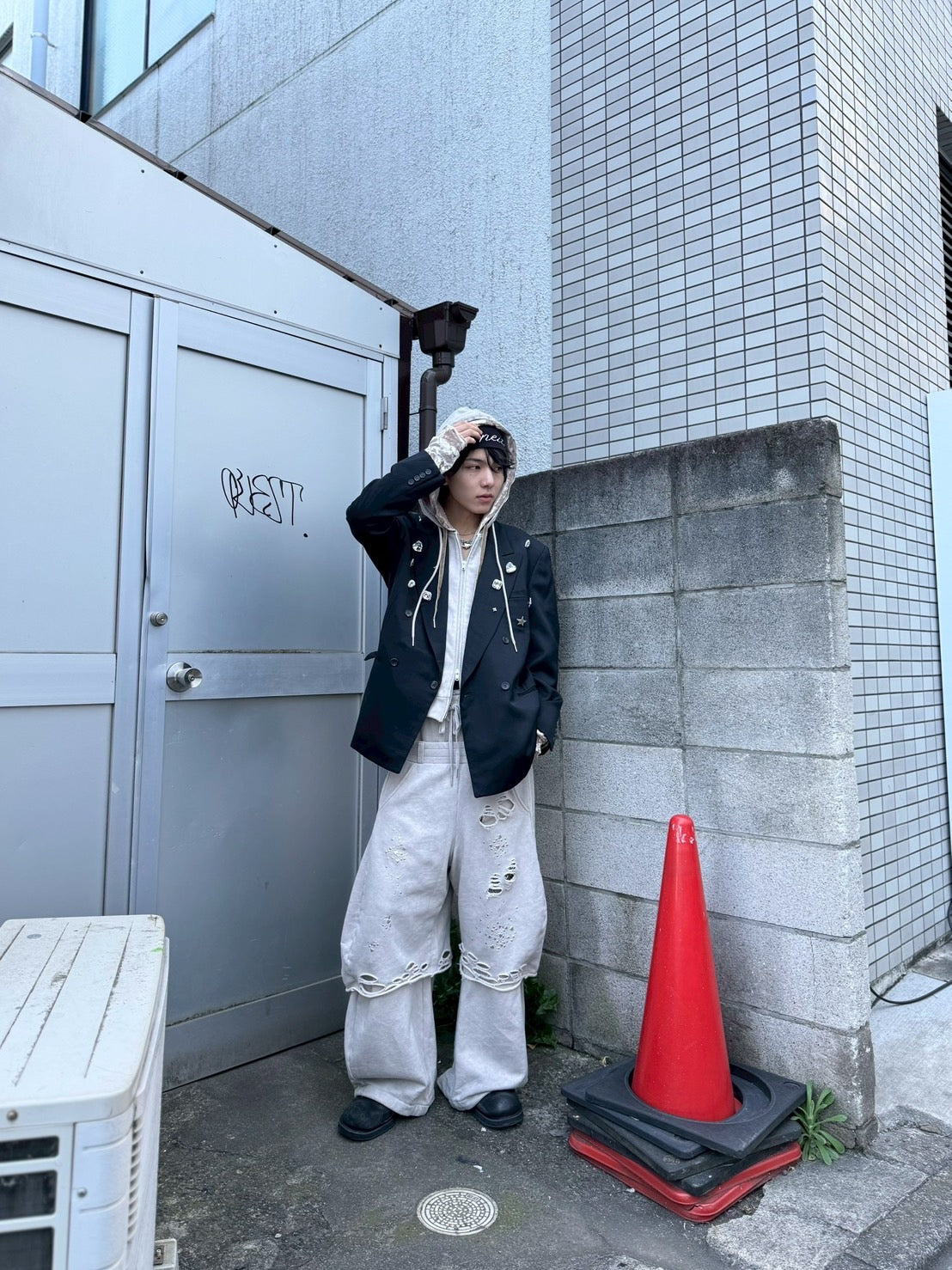 Meteor Low-rise Sweat Pants(Beige)