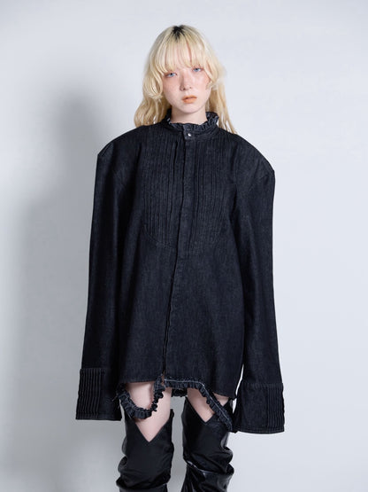 【9月下旬】Denim Shirt(Black)