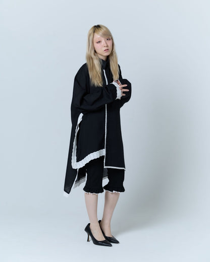 Handkerchief Shirt Dress (Black)
