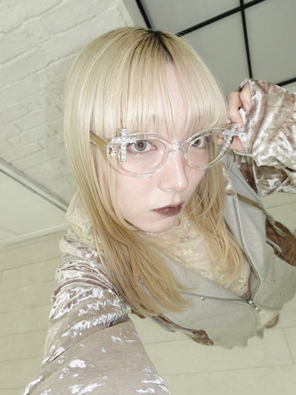 Thick Oval Frame Glasses