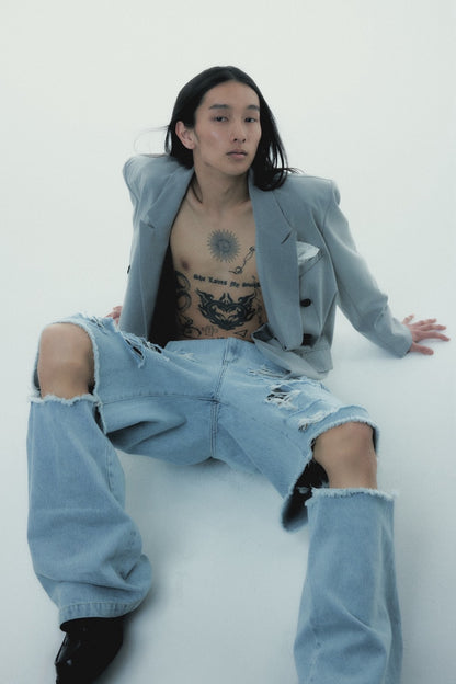 Destroyed Pocket Chief Jacket (Gray)