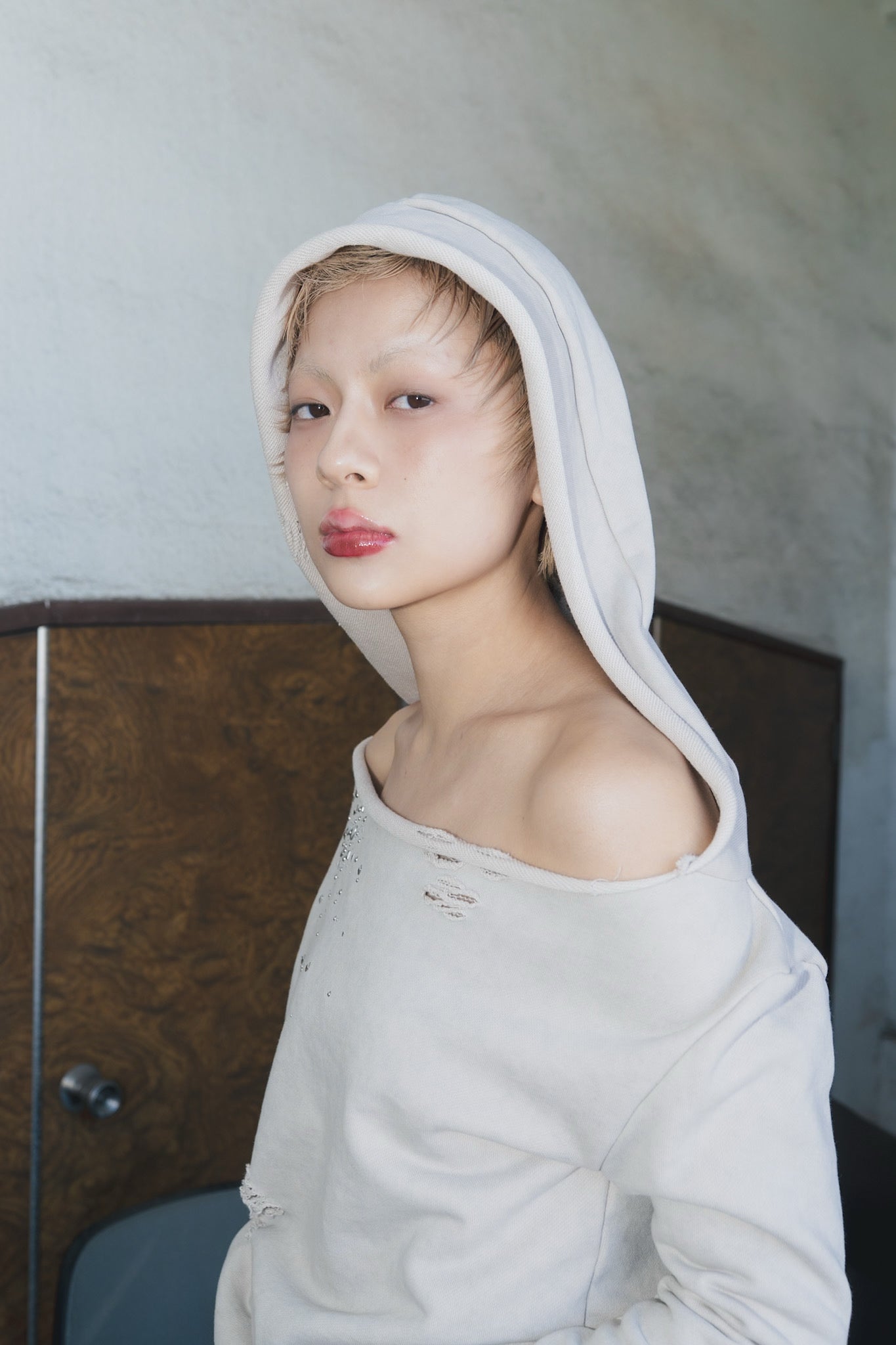 Love Veil Sweat Dress(Beige)