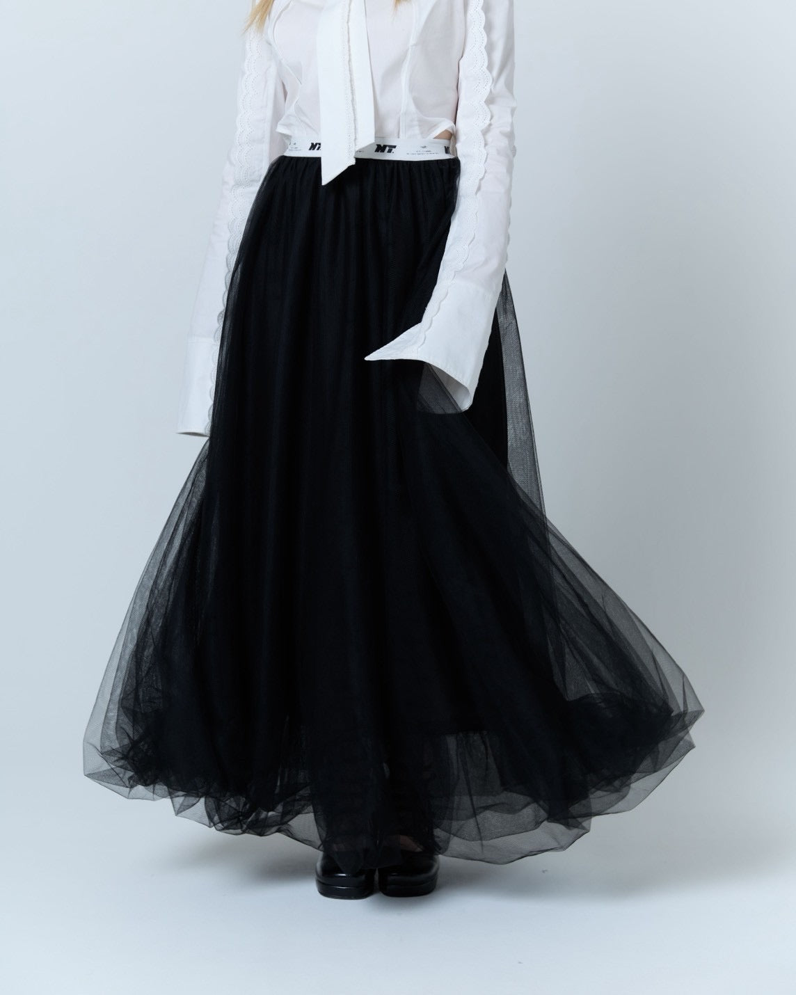 Tulle Bare Dress(Black)