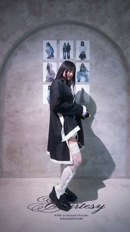 Handkerchief Shirt Dress (Black)