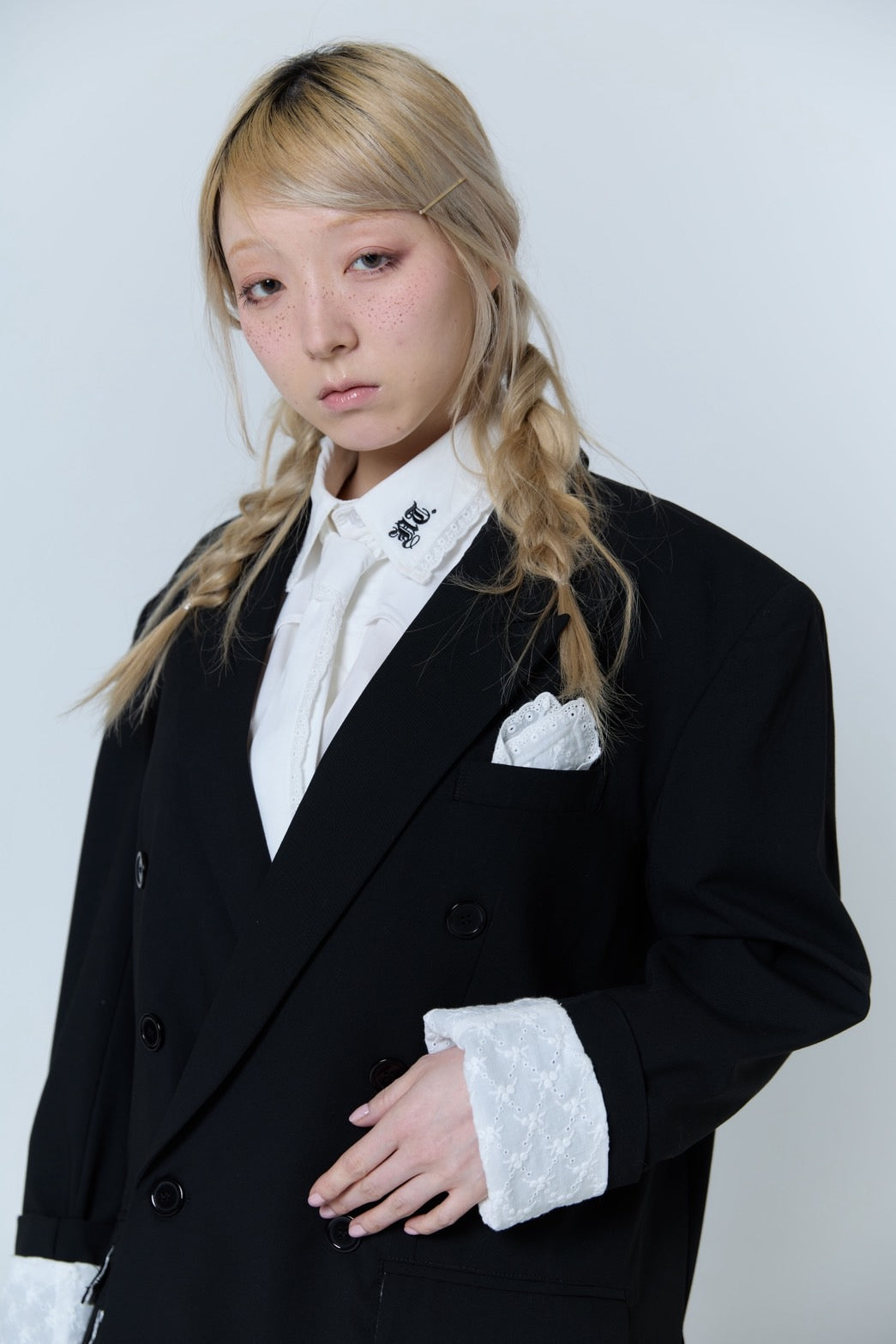 Destroyed Pocket Chief Jacket (Black）