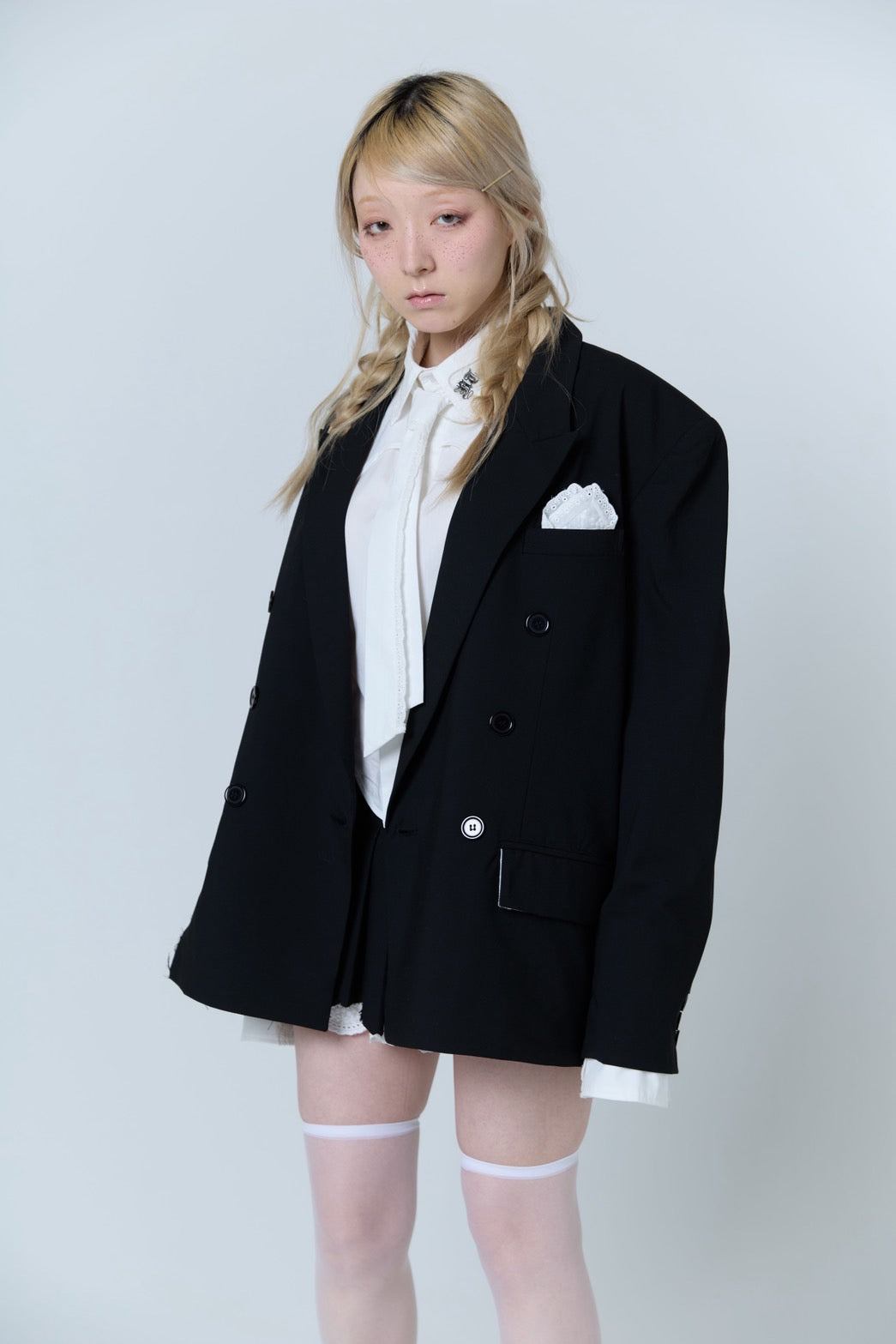 Destroyed Pocket Chief Jacket (Black）