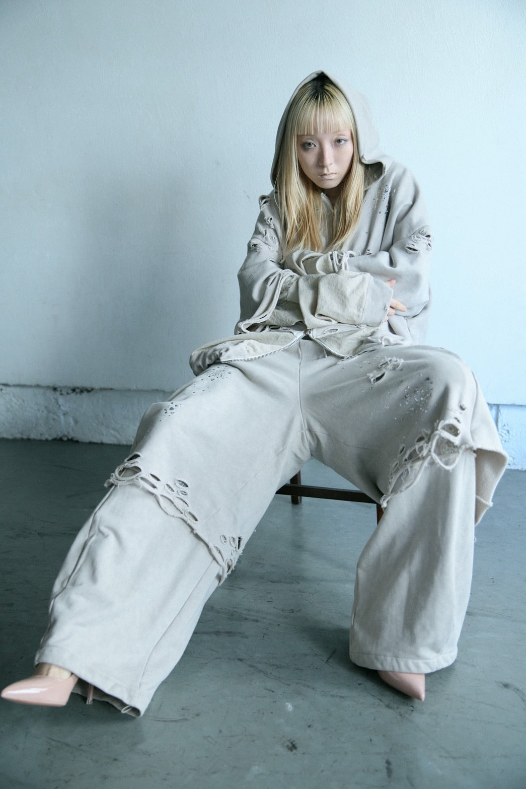 Meteor Low-rise Sweat Pants(Beige)