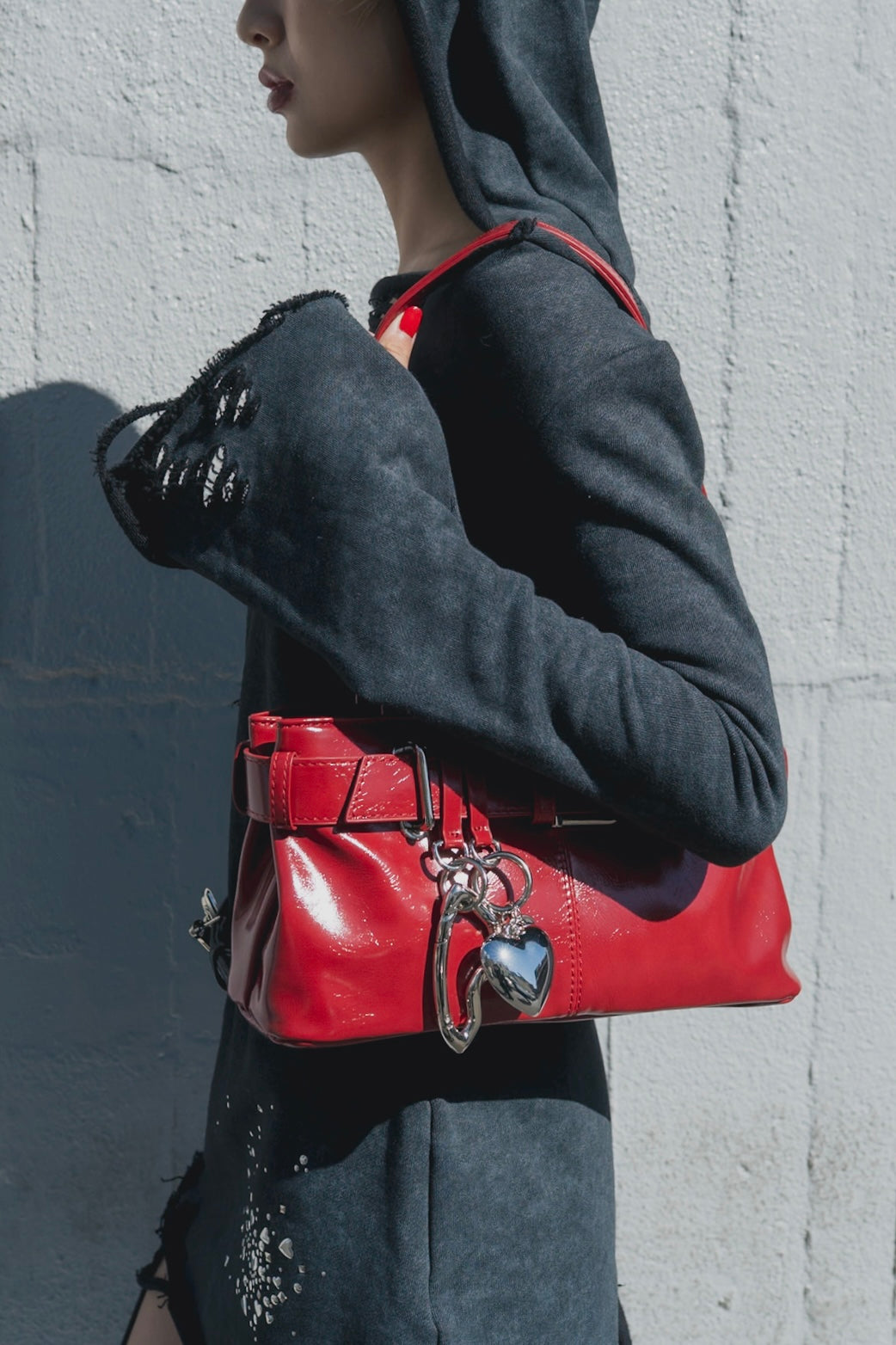 Love Veil Sweat Dress(Black)