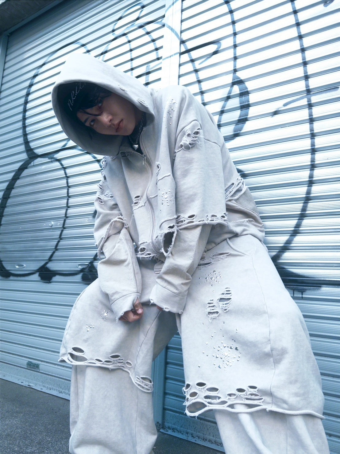 Meteor Crush Hoodie(Beige) – neith.onlinestore