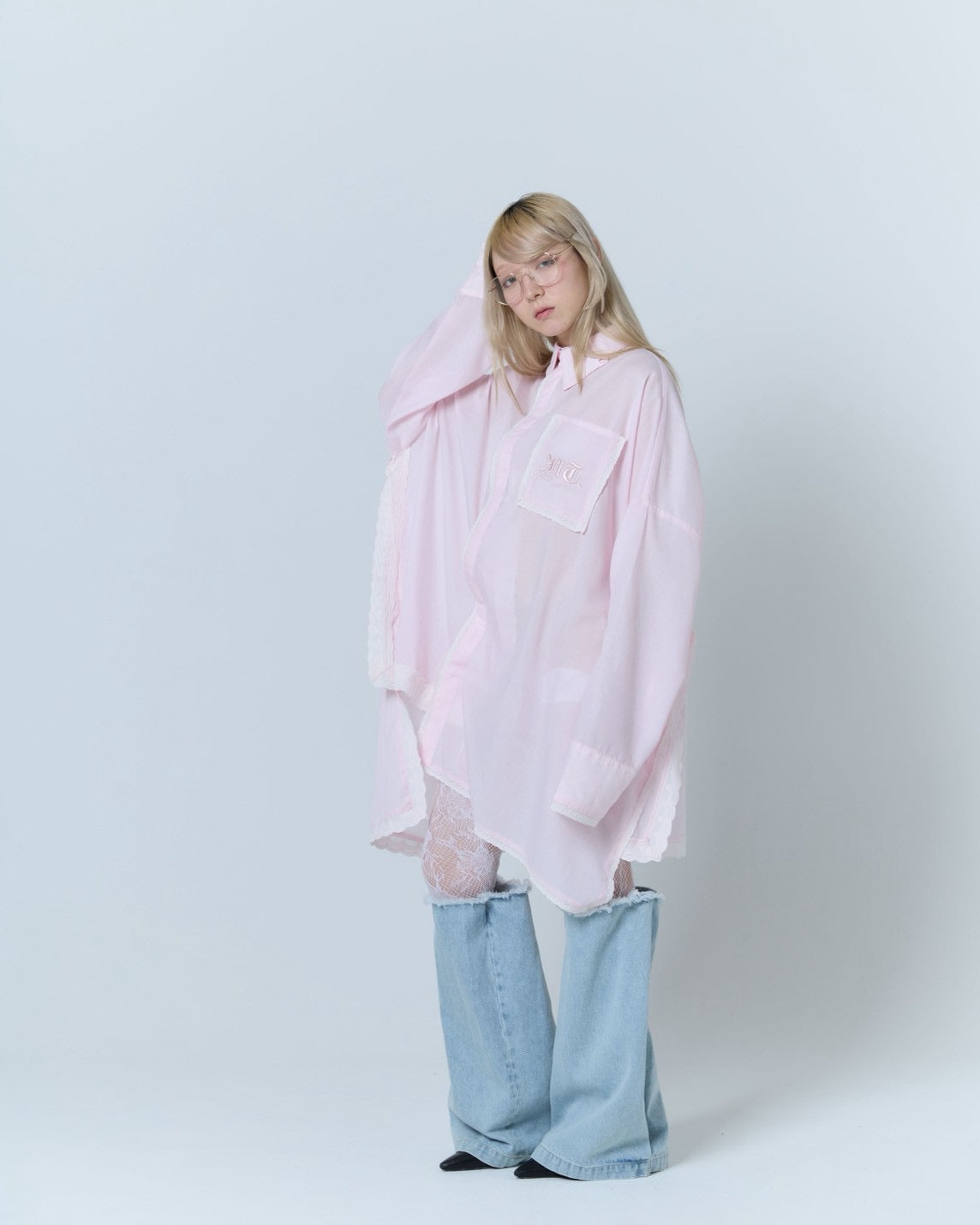 Handkerchief Shirt Dress (Pink)
