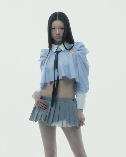 Cleric Flare Shirt (Blue)