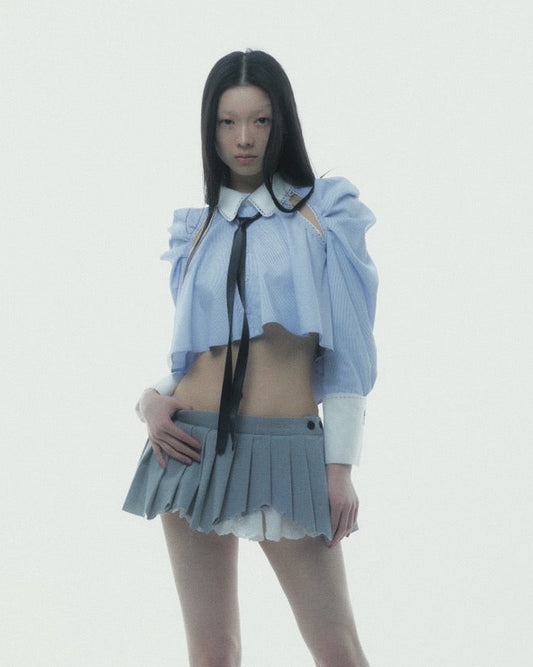 Cleric Flare Shirt (Blue)